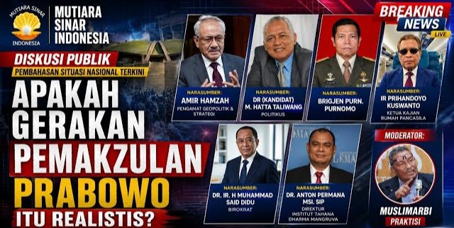 Diskusi Publik Gerakan Pemakzulan Prabowo Realistis