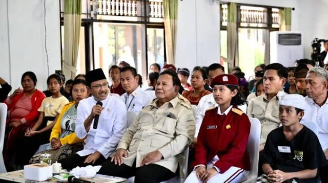 Kunjungan Prabowo Di SRMP 17 Tabanan Bali