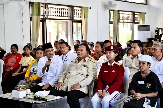 Kunjungan Prabowo Di SRMP 17 Tabanan Bali