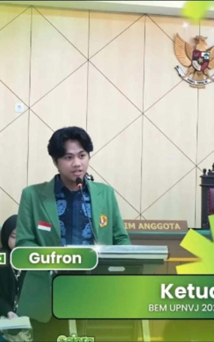 Ketua BEM UPNVJ Gufron Dimas Wicaksono