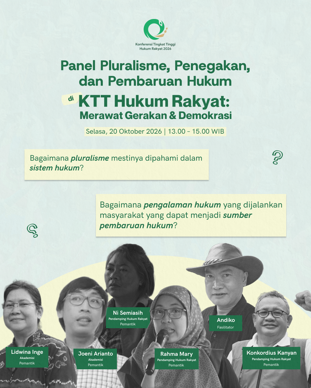 Poster Panel 5 Pluralisme Penegakan Dan Pembaruan Hukum